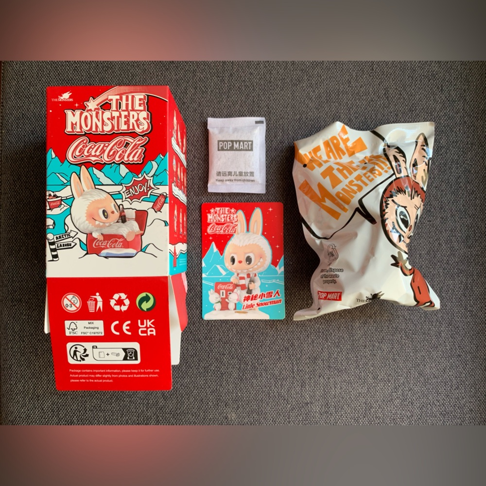 POP MART THE MONSTERS Labubu COCA-COLA Figure “Little Snowman”-AUTHENTIC-NEW!